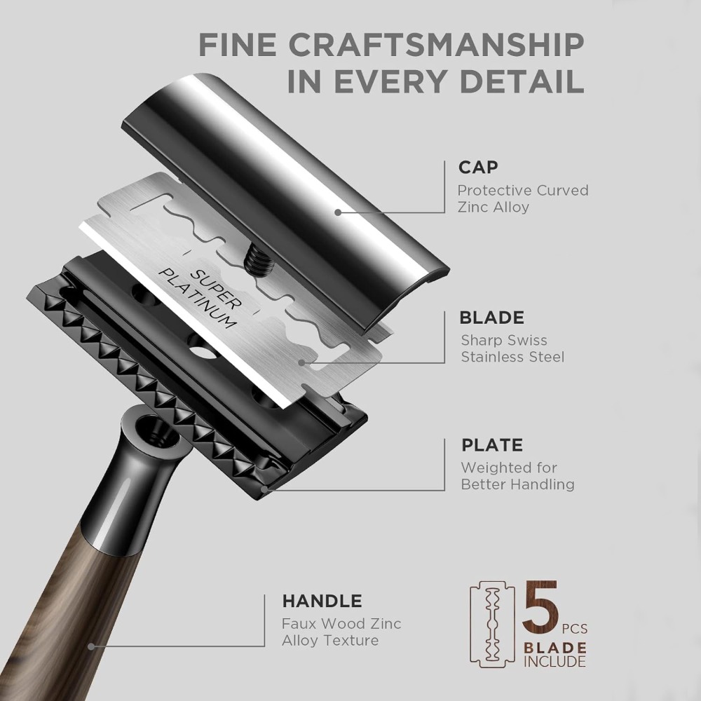 Professional Men's Double Edge - Safety Razor Handle recension och pris