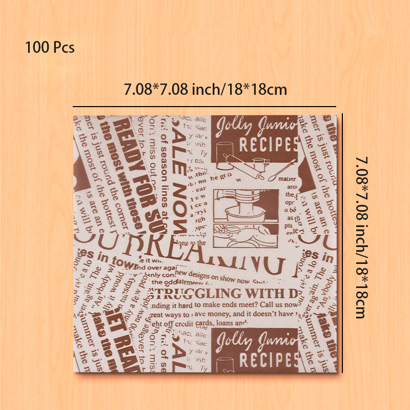 100 Pcs Oil-Proof Wax Paper Fo - Beeswax Wrap recension och pris