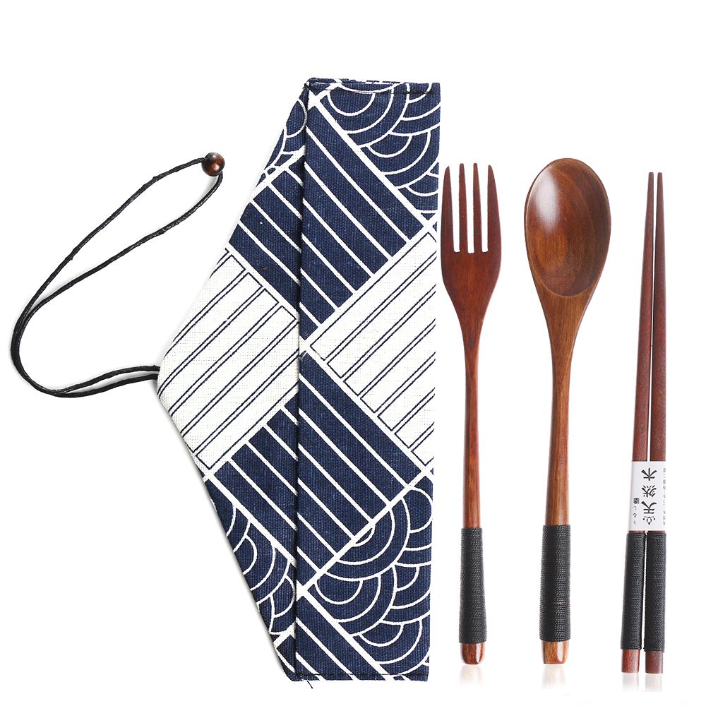 Japanese Style Cutlery Set Por - Bamboo Cutlery recension och pris