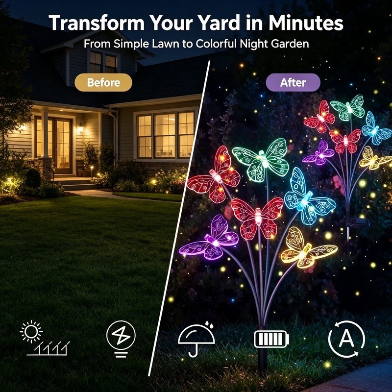 Solar Powered Butterfly Lights - Solar Garden Light recension och pris