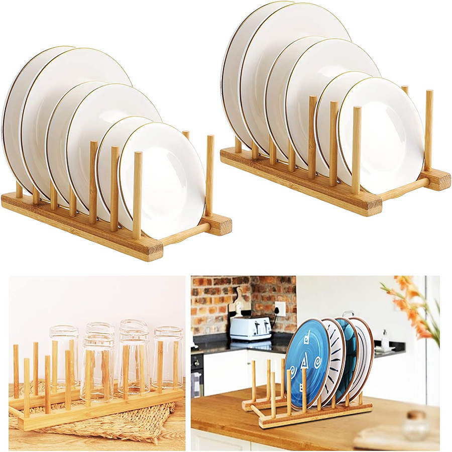 1pcs/2pcs Bamboo Dish Rack, Pl - Bamboo Cutlery recension och pris