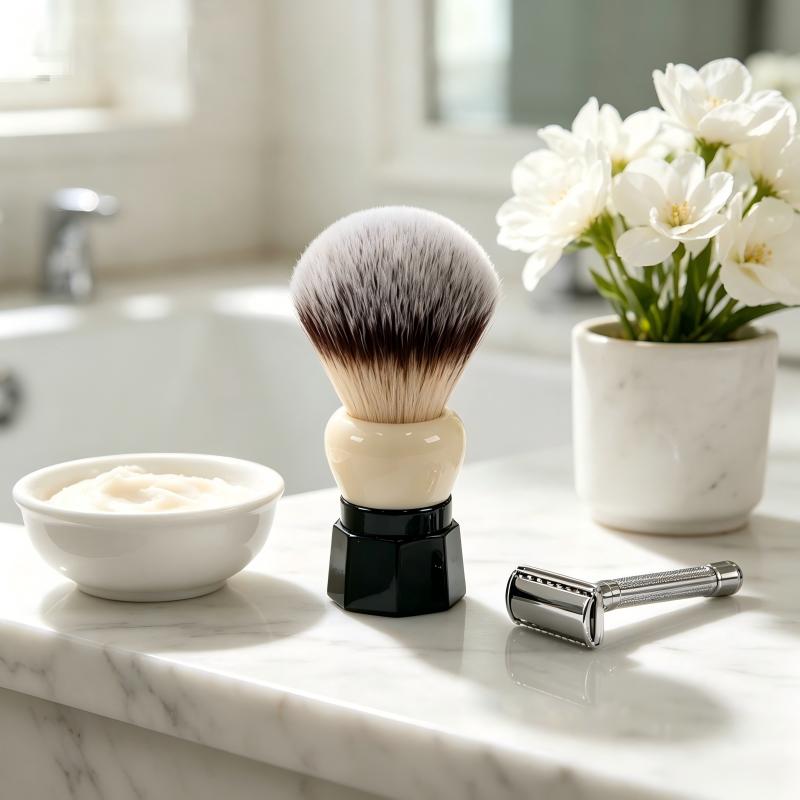 YAQI Shave Brush for Men White - Safety Razor Handle recension och pris
