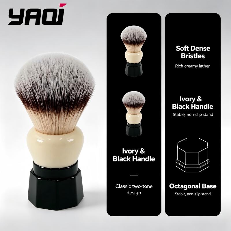 YAQI Shave Brush for Men White - Safety Razor Handle recension och pris