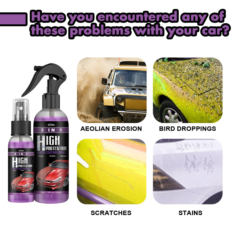 3 IN 1 Car Ceramic Coating Spr - Beeswax Wrap recension och pris