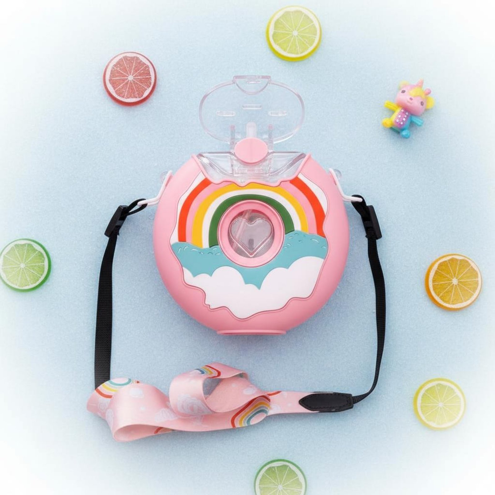 Donut Water Bottle Leak-Resist - Reusable Straw recension och pris