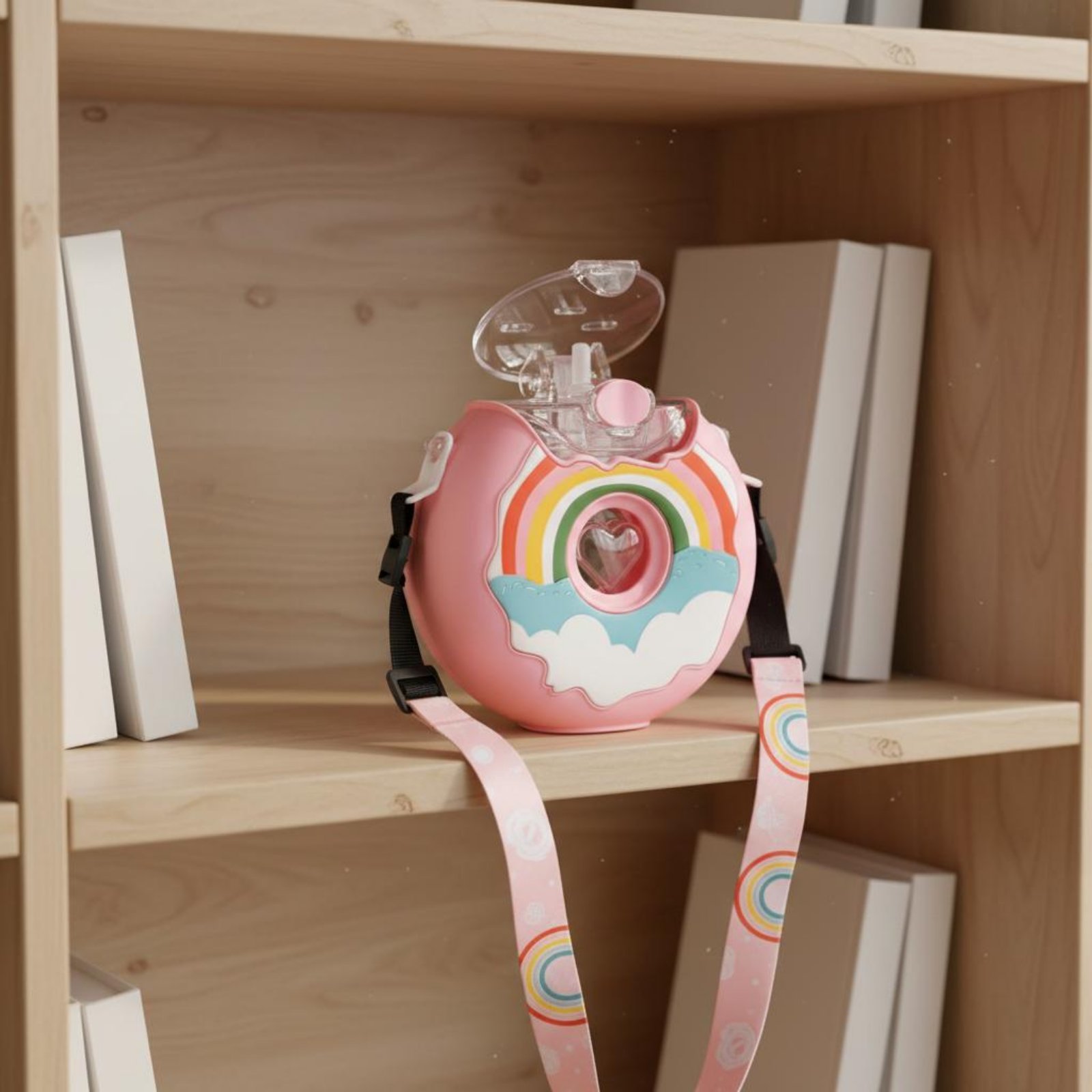 Donut Water Bottle Leak-Resist - Reusable Straw recension och pris