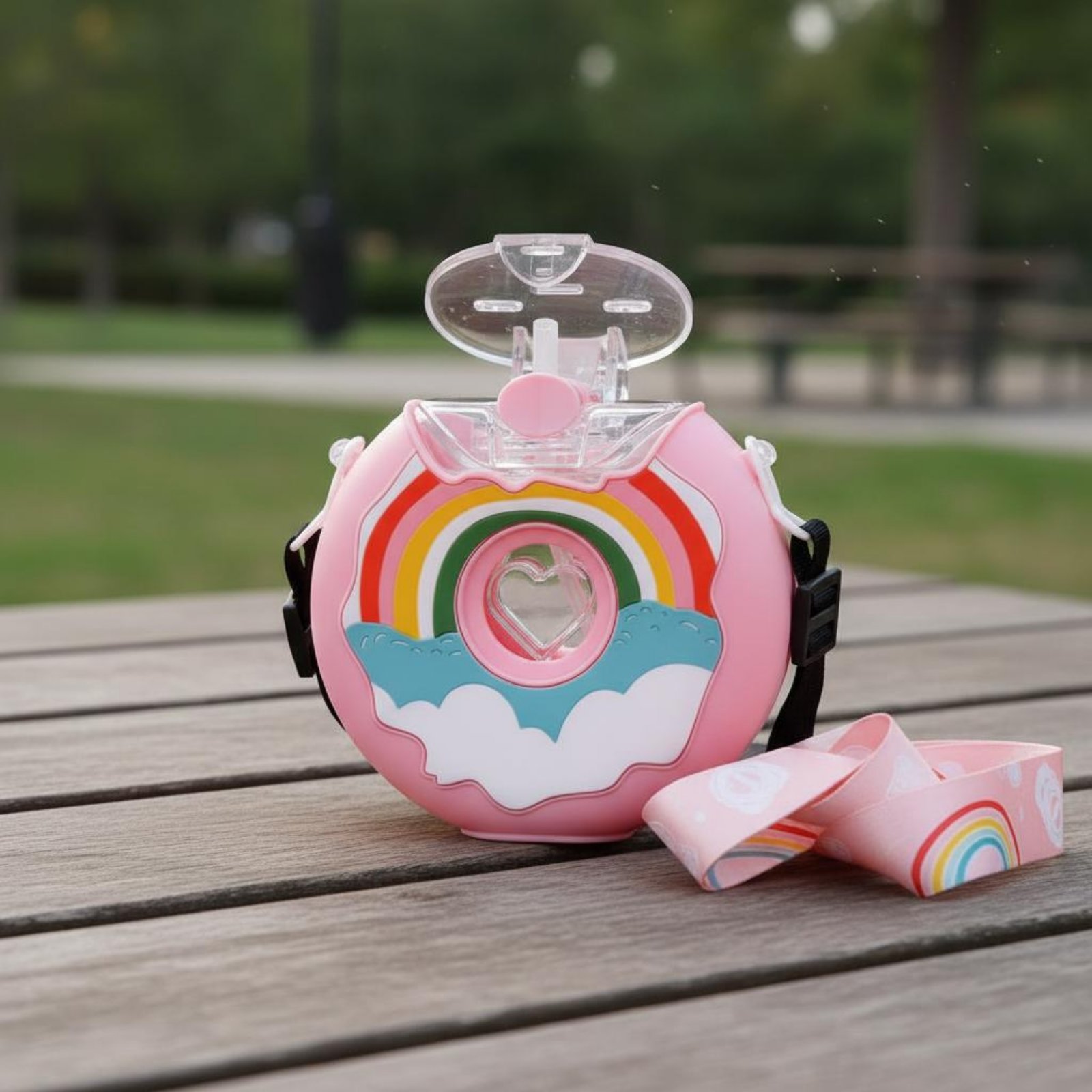 Donut Water Bottle Leak-Resist - Reusable Straw recension och pris